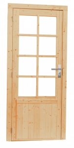 Vuren Enkele 8-ruits Deur LD 91x201,5cm Kleurl Geimp