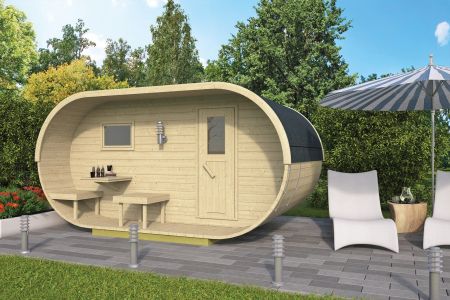 Sauna Oval 28/42 mm onbehandeld