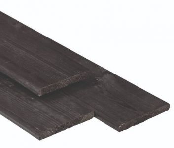 Plank ME Zwart Gespoten Grenen 16x140x1800mm