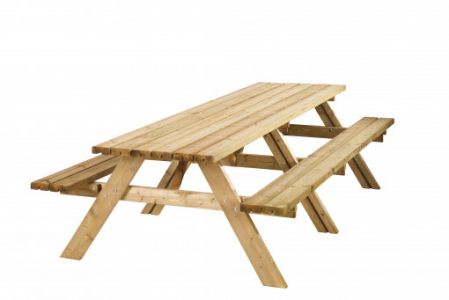 Picknicktafel Lange Jan 40mm dik bladmaat 300x70cm