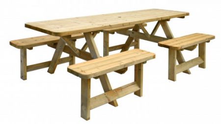 Picknicktafel Family bladmaat 70x240cm groen geimpregneerd