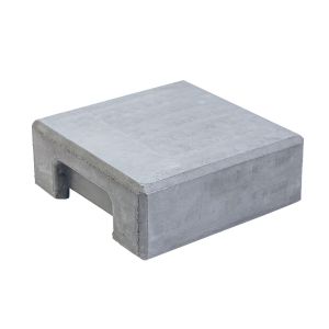 Beton Afdekpet Vlakke Kop 14,5x14,5cm Wit/Grijs Hoekmodel