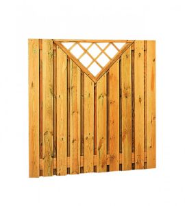 Tuinscherm grenen 21-p 17mm 180x180cm recht trellis groen ge