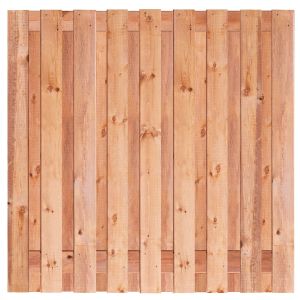 Tuinscherm Tanger 180x180cm Red Class Wood Geschaafd RVS