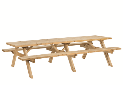 Picknicktafel Superieur 300cm vuren gedroogd groen geimpr